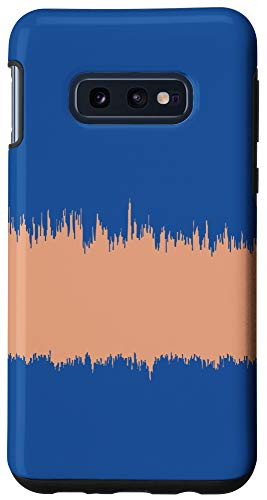 Galaxy S10e Modern Stripe Pattern Blue  and  Light Beige Coral AEW463 Case