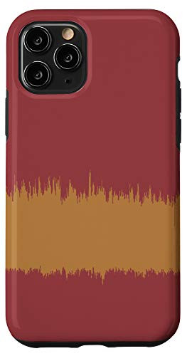 iPhone 11 Pro Modern Stripe Pattern Burgundy  and  Light Brown Beige AEW536 Case