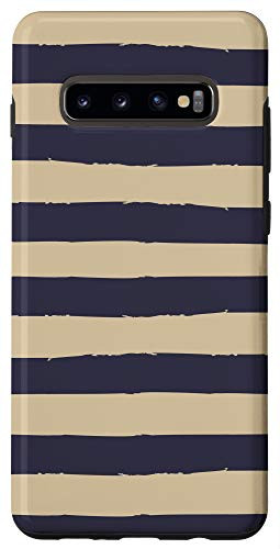 Galaxy S10plus Modern Stripes Dark Purple Gray  and  Pastel Beige AEW623 Case