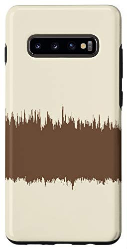 Galaxy S10plus Modern Stripe Pattern Brown Beige  and  Cream AEW505 Case