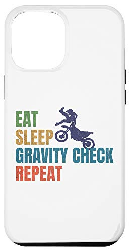iPhone 12 Pro Max Eat Sleep Gravity Check Repeat - Cool Dirt Bike Case