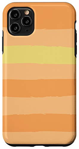 iPhone 11 Pro Max Modern Stripe Pattern Orange Beige  and  Yellow AEW638 Case