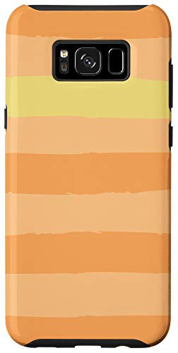 Galaxy S8plus Modern Stripe Pattern Orange Beige  and  Yellow AEW638 Case