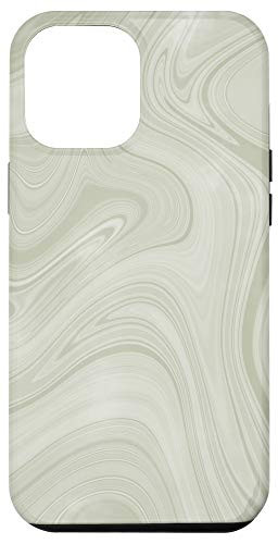 iPhone 12 Pro Max Gray Green Tan White Swril Pattern AEP212 Case