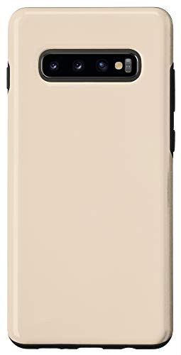 Galaxy S10plus Neutral Champagne White Solid Color Plain Background Tan Case