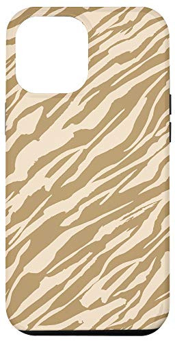 iPhone 12 Pro Max Beige Zebra Print - Wild Animal Skin Zebra Pattern Case