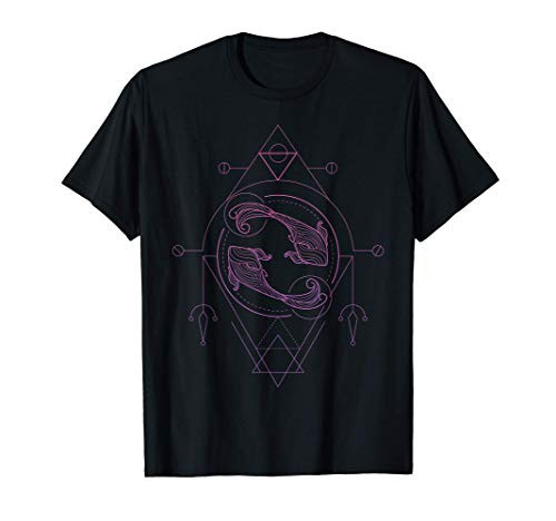 Zodiac Geometry - Pisces Astrological Sign Symbol Astrology T-Shirt