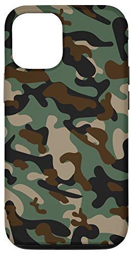 iPhone 12/12 Pro Tan Green Brown Khaki Taupe Camo Camoflage AEH701 Case