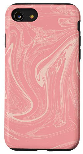 iPhone SE (2020) / 7 / 8 Tan Pink Brown Swirl Pattern AEP304 Case