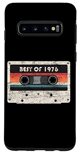 Galaxy S10 Best of 1976 44th Birthday Gifts Cassette Tape Vintage Retro Case