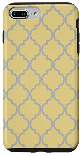 iPhone 7 Plus/8 Plus Arabesque Pattern Pastel Beige Gray  and  Yellow AEW286 Case