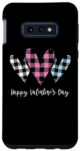 Galaxy S10e Buffalo Check Plaid Hearts Valentine Love Valentine's Day Case