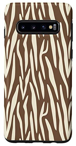 Galaxy S10 Zebra Print Animal Brown Beige  and  Cream AEW410 Case
