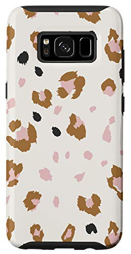 Galaxy S8 Pretty Leopard Beige and Pink Pattern Print Case