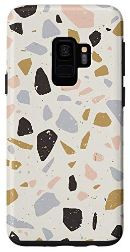 Galaxy S9 Terrazzo Pink Orange Blue Black Tan White Gray AEP007 Case