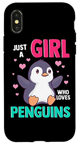 iPhone X/XS Cute Just A Girl Who Loves Penguins Adorable Case