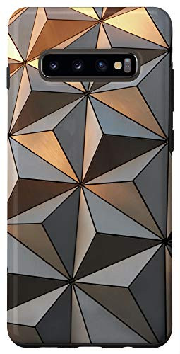 Galaxy S10plus Gray  and  Tan Triangle Pattern Case