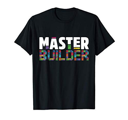 Master Builder Kids Building Blocks Bricks Toys Gift T-Shirt