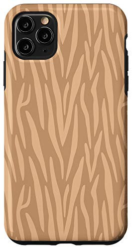 iPhone 11 Pro Max Light Beige Brown Zebra Print Animal AEW115 Case