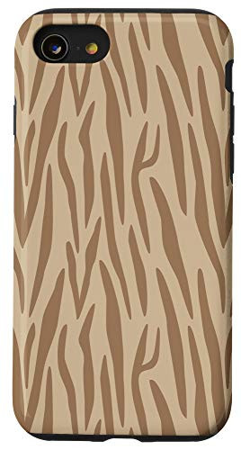 iPhone SE (2020) / 7 / 8 Zebra Print Animal Beige Gray Cream  and  Brown AEW386 Case