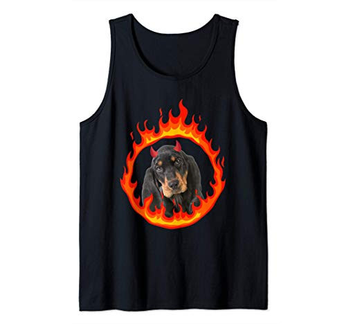 Devil Dog Black and Tan Coonhound Tank Top