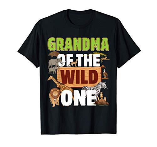 Grandma of the Wild One Zoo Birthday Safari Jungle Animal T-Shirt Grandma of the Wild One Zoo Birthday Safari Jungle Animal T-Shirt