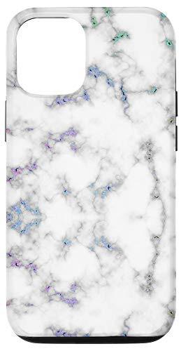 iPhone 12/12 Pro Cyan Blue Purple Tan Brown Green Gray White Swirl AEP430 Case