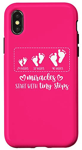 iPhone X/XS Miracles Start With Tiny Steps Neonatal NICU Nurse Phone Case