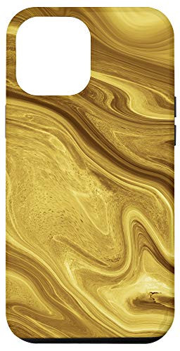 iPhone 12 Pro Max Yellow Tan Brown Maroon Swirl Pattern AEP131 Case
