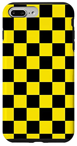 iPhone 7 Plus/8 Plus Checker Black  and  Yellow Checkered Checkboard Chess Gift Case