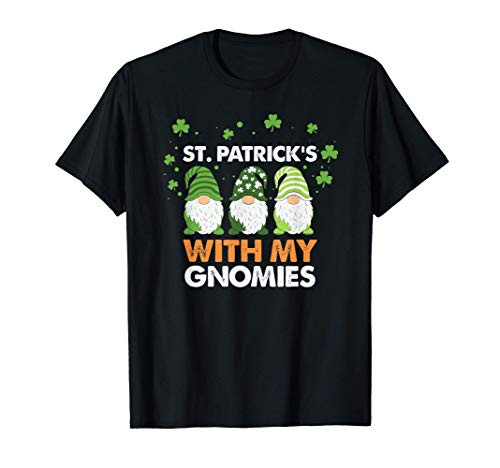 Three Gnomes St. Patricks Day 2021 Gift Cute Gnomies T-Shirt