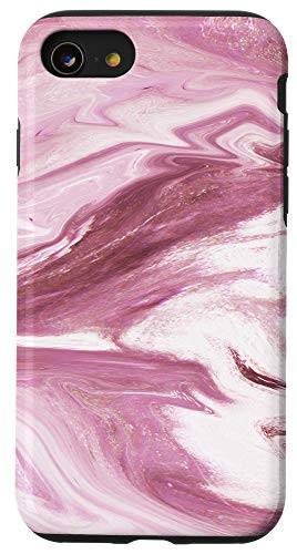 iPhone SE (2020) / 7 / 8 Pink Red Maroon Yellow White Swirl Pattern AEP297 Case