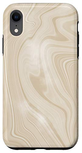 iPhone XR Tan Brown Gray White Swirl Pattern AEP203 Case