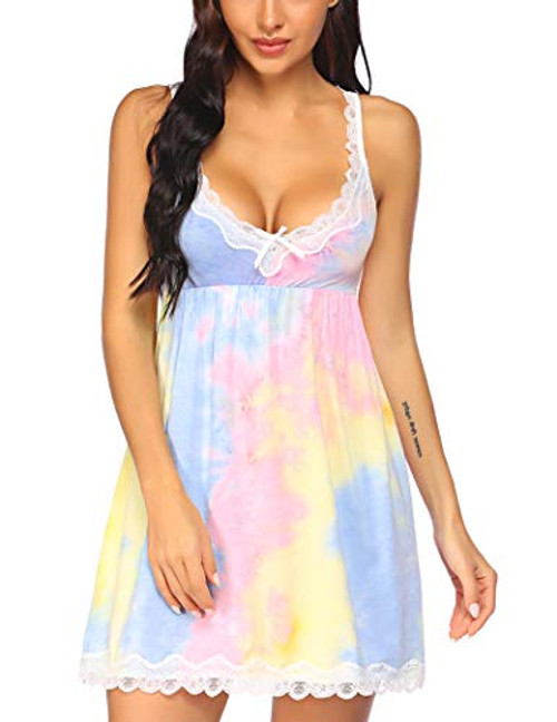 Avidlove Babydoll Nightgown Lace Chemises Sexy Sleepwear V-Neck Nightwear Full Slip Nightdress Purple Yellow Avidlove Babydoll Nightgown Lace Chemises Sexy Sleepwear V-Neck Nightwear Full Slip Nightdress Purple Yellow
