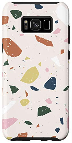 Galaxy S8plus Terrazzo Tan Brown Green Pink Teal Blue White Pattern AEP012 Case