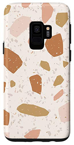 Galaxy S9 Terrazzo Tan Brown Pink Orange Yellow White Pattern AEP019 Case
