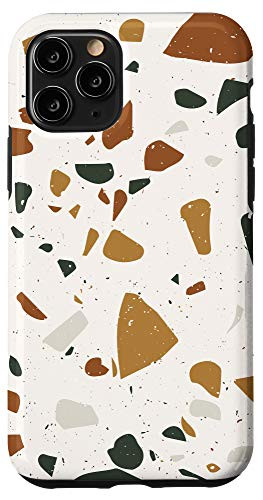 iPhone 11 Pro Terrazzo Orange Black Red White Gray Pink Tan AEP005 Case