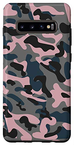 Galaxy S10plus Tan Pink Teal Blue Green Taupe Gray Camo Camoflage AEH826 Case