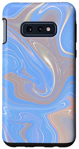 Galaxy S10e Cyan Blue Yellow Green Tan Brown White Swirl Pattern AEP230 Case
