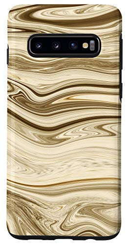 Galaxy S10 Tan Brown Yellow Maroon Red Swirl Pattern AEP153 Case