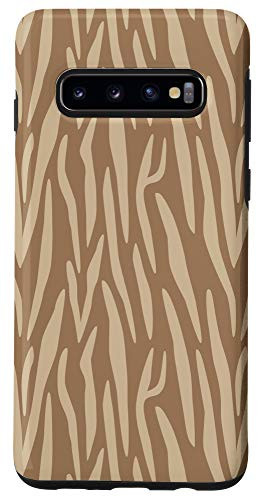 Galaxy S10 Zebra Print Animal Beige Gray Cream  and  Brown AEW385 Case