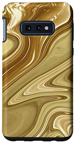 Galaxy S10e Yellow Green Tan Brown White Swirl Pattern AEP174 Case