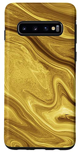 Galaxy S10 Yellow Tan Brown Maroon Swirl Pattern AEP131 Case