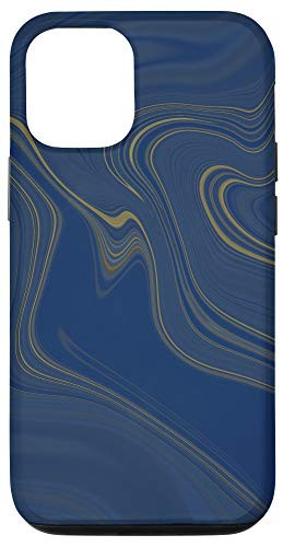 iPhone 12/12 Pro Teal Blue Yellow Green Tan Brown Swirl Pattern AEP248 Case