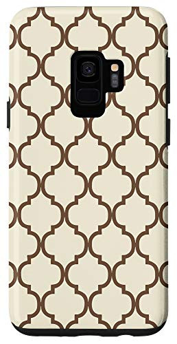 Galaxy S9 Arabesque Pattern Brown Beige  and  Cream AEW314 Case