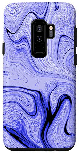 Galaxy S9plus Purple Violet Teal Blue Black White Swirl Pattern AEP151 Case