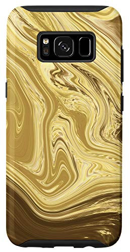 Galaxy S8 Yellow Tan Brown Black White Swirl Pattern AEP225 Case
