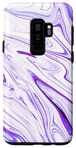 Galaxy S9plus Purple Lavender Black White Swirl Pattern AEP201 Case