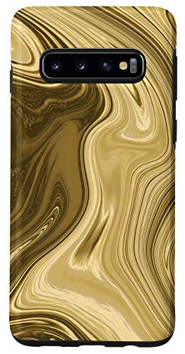Galaxy S10 Tan Brown Yellow Black Swirl Pattern AEP216 Case
