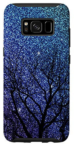 Galaxy S8 Cool Purple  and  Blue Ombre Stars In The Night Sky Case